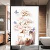 CLoxks Glass Window Film Window Film Privacy Flowers Non Adhesive Glass Sticker Sun Protection Heat Control Window Coverings for Homedecor Window Privacy Film (Size : 40x100cm) view 4