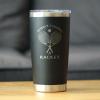 Causing A Racket - Insulated Coffee Tumbler Cup with Sliding Lid - Stainless Steel Insulated Mug - Funny Tennis Themed Decor and Gifts for Men & Women - Black view 2