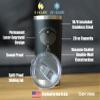Causing A Racket - Insulated Coffee Tumbler Cup with Sliding Lid - Stainless Steel Insulated Mug - Funny Tennis Themed Decor and Gifts for Men & Women - Black view 4