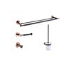 Rose Gold Matte Black Stainless Steel Bathroom Hardware Towel Holder Roll Holder Toilet Brush Holder Bathroom Set,4 Pieces Set A view 1