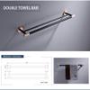 Rose Gold Matte Black Stainless Steel Bathroom Hardware Towel Holder Roll Holder Toilet Brush Holder Bathroom Set,4 Pieces Set A view 3