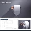 Rose Gold Matte Black Stainless Steel Bathroom Hardware Towel Holder Roll Holder Toilet Brush Holder Bathroom Set,4 Pieces Set A view 4