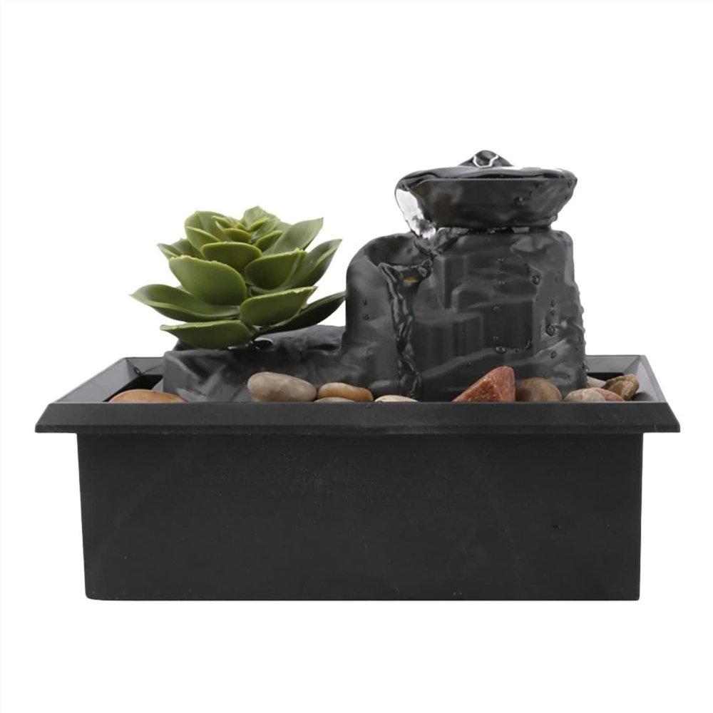 HYQHYX Zen Garden Automatic Desktop Fountain Desktop Fountain Desk Lucky Waterfall Fountain Indoor Desktop Decoration Water