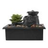 HYQHYX Zen Garden Automatic Desktop Fountain Desktop Fountain Desk Lucky Waterfall Fountain Indoor Desktop Decoration Water view 1