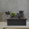 HYQHYX Zen Garden Automatic Desktop Fountain Desktop Fountain Desk Lucky Waterfall Fountain Indoor Desktop Decoration Water view 2