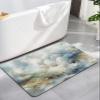 Blue White Cloud Diatomite Bath Mat for Bathroom, Modern Abstract Natural Landscape Scenery Super Absorbent Mat Washable Quick Drying Diatomaceous Mat for Bathroom Shower Sink Floor Runner Rugs 16x24 view 1