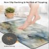 Blue White Cloud Diatomite Bath Mat for Bathroom, Modern Abstract Natural Landscape Scenery Super Absorbent Mat Washable Quick Drying Diatomaceous Mat for Bathroom Shower Sink Floor Runner Rugs 16x24 view 4