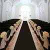Lanmmraifc Black Aisle Runner for Wedding, 2mm Non-Slip Event Carpet Aisle Decoration Bridal Runway Rugs for Wedding Church Ceremony Christmas Party (Size : 1.2x20m) view 3
