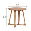 HASMI Coffee Table Round Small End Side Coffee Tables Sofa Small Side Table Nightstand Wood Accent Table for Living Room Bedroom Terrace Bristro Table view 3