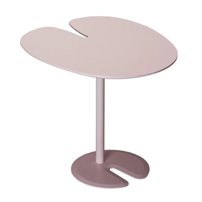 HASMI Coffee Table Round Side Table Elegant Lotus Leaf Design End Table Matte Texture Small Tables for Living Room, Accent Tables, Side Table for Small Spaces20" Tall Bristro Table (Color : Gray)
