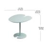 HASMI Coffee Table Round Side Table Elegant Lotus Leaf Design End Table Matte Texture Small Tables for Living Room, Accent Tables, Side Table for Small Spaces20" Tall Bristro Table (Color : Gray) view 3