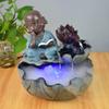 HYQHYX Zen Garden Automatic Desktop Fountain Desktop Fountain Little Monk Zen Atomized Fountain Desk Lucky Flowing Water Fountain view 3