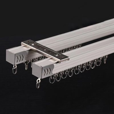 Heavy Duty Aluminum Alloy Curtain Track Straight Rail Room Divider Ceiling Curtain Track Ceiling Mounted/Wall Mount Complete Kit (Color : C-b-2, Size : 4.9ft/1.5m)