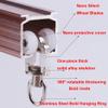 Heavy Duty Aluminum Alloy Curtain Track Straight Rail Room Divider Ceiling Curtain Track Ceiling Mounted/Wall Mount Complete Kit (Color : C-b-2, Size : 4.9ft/1.5m) view 3
