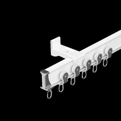 Balcony Sliding Curtain Track Flexible Bendable, Wall Mounted Metal Curtain Rod for Bay Window 1.5 2.5 3.5 4.5 5.5 6.5 8.5 m, Outdoor Patio Curved Curtain Rail ( Color : White , Size : 11ft/3.3m )