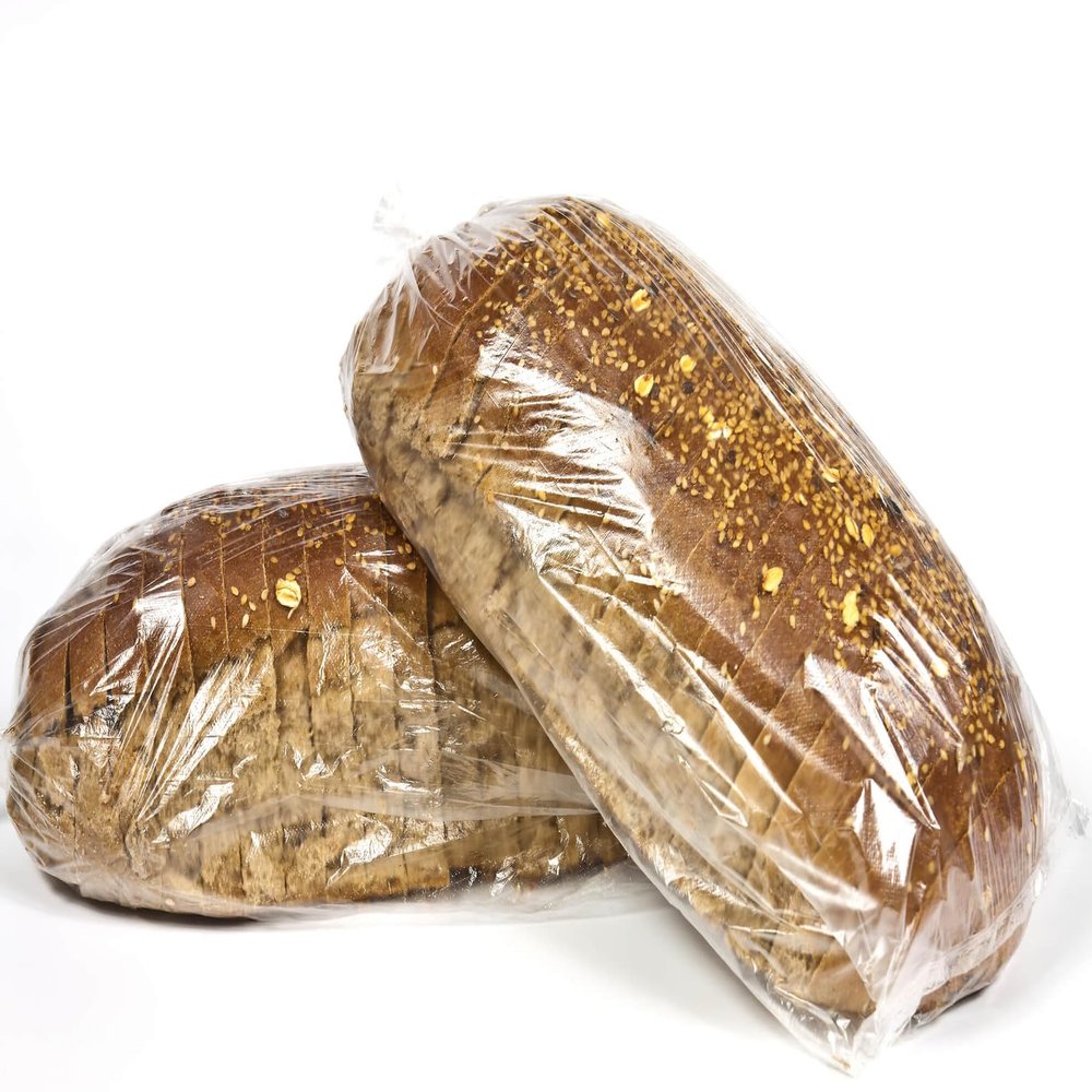 ROYALNA 100ct (8"x4"x18") Large Bread Loaf Packing Bags with Ties, Reusable, Thick Clear Gusseted Grocery Bakery Bags (Large 100ct 8x4x18)