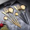 30-Pieces Black Gold Silverware Set Flatware Cutlery Set for 6 Forks Utensil Sets Home Essentials for New Home Kitchen Mirror Polished Ergonomic Durable Birthday Party Best Gift Combo view 2
