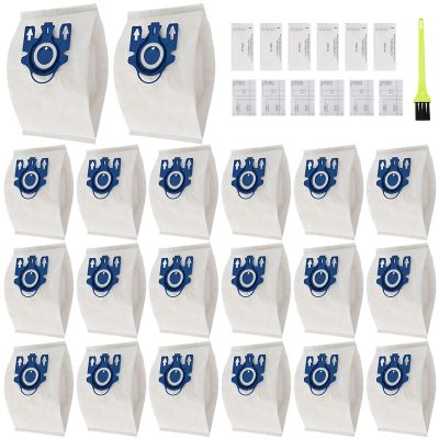 20 Pack 3D Airclean Vacuum Bags, Replacement for Miele AirClean 3D Efficiency Dust Bag,Miele Classic C1 Complete C1 C2 C3 S227 S240 S270 S400 S400i-S456i S2 S5 S8 Series Vacuum 6 sets AirClean Filters
