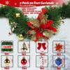 5 Pack 250FT Christmas Garland Flower for Christmas and Non-Lit Soft Greenery Holiday Decor for Outdoor Indoor Artificial Christmas Twist Garland Home Artificial Greenery Wedding Party Decoration view 2