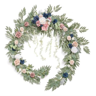 9FT Artificial Eucalyptus Garlands, Faux Dusty Rose Greenery Garland, Wedding Arch Flowers Vines for Party Table Home Decor