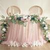 9FT Artificial Eucalyptus Garlands, Faux Dusty Rose Greenery Garland, Wedding Arch Flowers Vines for Party Table Home Decor view 4
