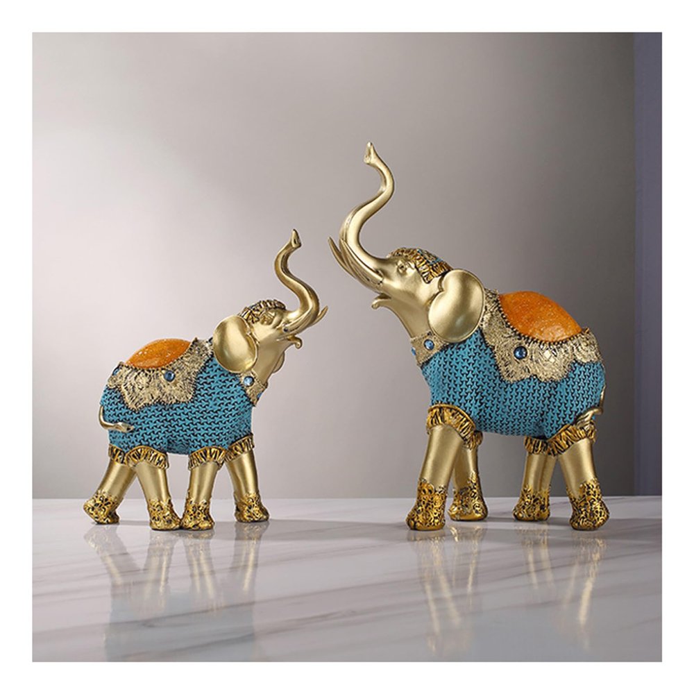 AOPPLSOT Elephant Decoration, Elephant Decoration Figure, Elephant Decoration for Bedroom, Decoration Living Room Window Sill Apartment Office Wine Cabinet, Resin, Crafts,Elephants Small