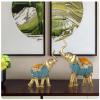 AOPPLSOT Elephant Decoration, Elephant Decoration Figure, Elephant Decoration for Bedroom, Decoration Living Room Window Sill Apartment Office Wine Cabinet, Resin, Crafts,Elephants Small view 2