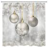 LB Christmas Shower Curtain Decor, Gold and Silver Xmas Ball New Year Winter Holiday Grey Shower Curtain for Bathroom 72x72 Inch Polyester Fabric Bathroom Decoration Bath Curtains Hooks Included view 4