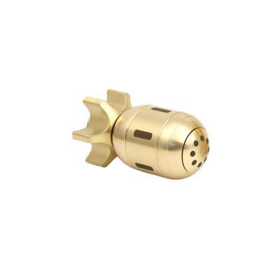 DTREEL Brass Torpedo Model Miniature Statue Ornament, Copper Missile Profile Sculpture Office Home Study Desktop Decoration