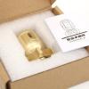 DTREEL Brass Torpedo Model Miniature Statue Ornament, Copper Missile Profile Sculpture Office Home Study Desktop Decoration view 4