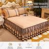 Luxury Velvet Bed Skirts Full /King/Queen 3 Piece Quilted Mattress Protective Cover with 2 Pillow, Thick Cover Bed Skirt with Bedskirt, 18 Inches Deep Ruffle Drop Fitted Sheet Bedspread ( Color : #3 , view 2