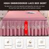 Luxury Velvet Bed Skirts Full /King/Queen 3 Piece Quilted Mattress Protective Cover with 2 Pillow, Thick Cover Bed Skirt with Bedskirt, 18 Inches Deep Ruffle Drop Fitted Sheet Bedspread ( Color : #38 view 2