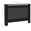 GOLINPEILO MDF Household Living Room Heater Heating Side Stand Radiator Cover Cabinet Shelf, Radiator Cover Heating Cabinet Shelf, Black/Cross Style, 44.1"x7.5"x32.1" view 2