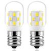 AMI PARTS E17 LED Light Bulb 3W Daylight White, 8206232A 40 Watt Appliance Bulb Incandescent Equivalent,for Microwave Light Bulbs Under Hood Refrigerators Oven (2 Packs 6000K Cool White) Non-dimmable view 1