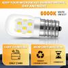 AMI PARTS E17 LED Light Bulb 3W Daylight White, 8206232A 40 Watt Appliance Bulb Incandescent Equivalent,for Microwave Light Bulbs Under Hood Refrigerators Oven (2 Packs 6000K Cool White) Non-dimmable view 4