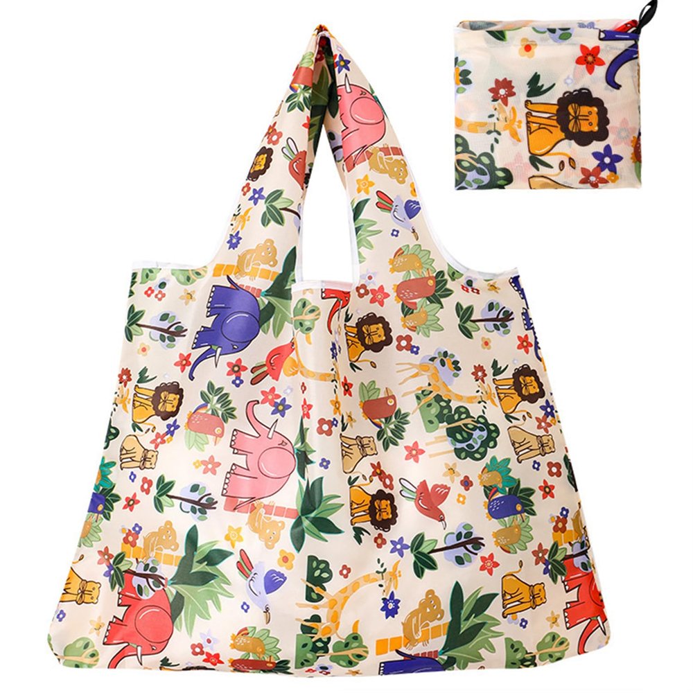 DAMAJI Reusable Grocery Bags Shopping Bags Groceries Totes Foldable Fashion Bags Cute Cartoon Large Grocery Bags (Animals)