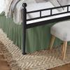 Ruffled Bed Skirt King 24" Inch Drop Dust Ruffle with Platform, 100% Cotton 800 Thread Count, Wrinkle and Fade Resistant Dust Ruffle Sage Solid view 4