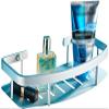 OSKOUR Bathroom Shelves Shower Organiser Space Aluminum Washstand Basket Hollow-Carved Design Guardrail Durable (Size : B-280x100x53mm) (Color : A, Size : B-280x100x53mm) view 1