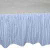 Ruffled Bed Skirt King 24" Inch Drop Dust Ruffle with Platform, 100% Cotton 800 Thread Count, Wrinkle and Fade Resistant Dust Ruffle Navy Blue Stripe view 3