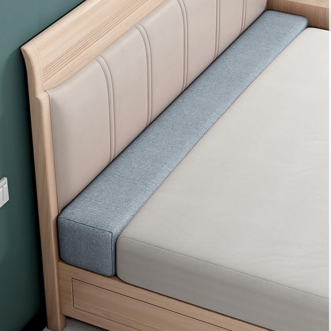 QCLUEU Bed Gap Filler,Mattress for Single/Double/King Bed,High-Density 45D Sponge, Removable and Washable Cover,Mattress Extender Filler for Headboard Gap, Bed Space Crack, Wall