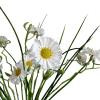 LNGODEHO 8pcs Artificial Silk Daisy Plastic Flower Bouquet Realistic Stems DIY Greenery Shrubs Plants for Home Kitchen Garden Wedding Party Decor (White) view 3