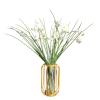 LNGODEHO 8pcs Artificial Silk Daisy Plastic Flower Bouquet Realistic Stems DIY Greenery Shrubs Plants for Home Kitchen Garden Wedding Party Decor (White) view 4