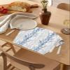 Abstract Branch Wedge Shaped Placemats for Dining Table Set of 6, Gray and Blue Gradient Round Table Placemats Washable Table Mats for Kitchen Farmhouse Hotel view 3