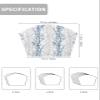 Abstract Branch Wedge Shaped Placemats for Dining Table Set of 6, Gray and Blue Gradient Round Table Placemats Washable Table Mats for Kitchen Farmhouse Hotel view 4