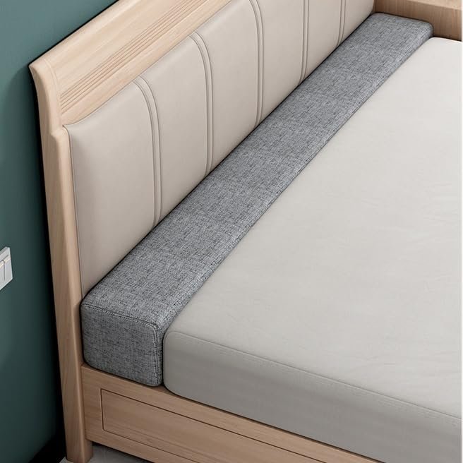 QCLUEU Bed Gap Filler,Mattress for Single/Double/King Bed,High-Density 45D Sponge, Removable and Washable Cover,Mattress Extender Filler for Headboard Gap, Bed Space Crack, Wall