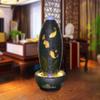 Small Indoor Water Fountain Water Features Outdoor Table Fountain Large Decorative Fountain with Goldfish Lotus Pattern Floor Egg Shape Fountain Waterfall view 3