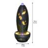 Small Indoor Water Fountain Water Features Outdoor Table Fountain Large Decorative Fountain with Goldfish Lotus Pattern Floor Egg Shape Fountain Waterfall view 4