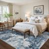 8x10 Area Rug for Living Room Bedroom: Large Washable Rug with Anti-Slip Backing Non-Shedding Stain-Resistant Soft Abstract Carpet for Dining Room Nursery Home Office (Blue) view 3
