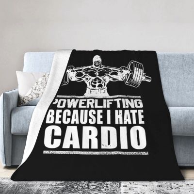 Rqwaaed Powerlifting Because Throw Blankets Cozy Warm Lightweight Flannel Blanket for Sofa Bed Men and Women