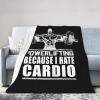 Rqwaaed Powerlifting Because Throw Blankets Cozy Warm Lightweight Flannel Blanket for Sofa Bed Men and Women view 1